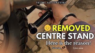 REMOVED CENTRE STAND on yezdi adventure Heres the reasonyezdinikhil hyderabad [upl. by Yelehsa]