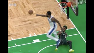 Marcus Smart and Joel Embiid Get Chippy [upl. by Finlay]