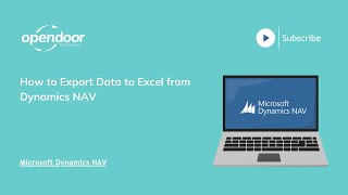 How to Export Data to Excel from Dynamics NAV [upl. by Acinna290]