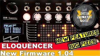 Eloquencer New 104 Features Update Eurorack Modular Sequencer [upl. by Alleda]