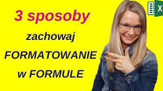 Excel Jak zachować formatowanie liczb w formule 3 sposoby [upl. by Mansfield493]