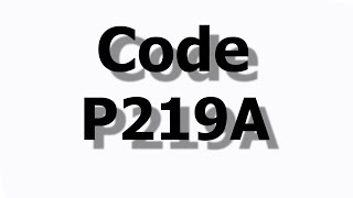 Dealing with a Code P219A howtodoityourself [upl. by Alida438]