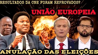 A UNIÃO EUROPEIA VAI REPROVAR OS RESULTADOS DA CNE O QUE PODE ACONTECER EM MOÇAMBIQUE [upl. by Anigar203]