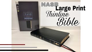 NASB Large Print Thinline Bible Review Black Bonded Leather [upl. by Tim]