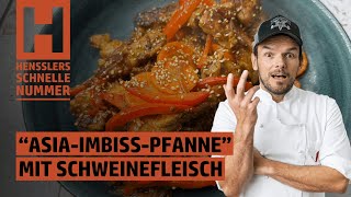 Schnelles quotAsiaImbissPfannequot mit Schweinefleisch Rezept von Steffen Henssler [upl. by Aland67]