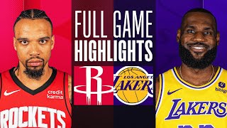 ROCKETS at LAKERS  FULL GAME HIGHLIGHTS  November 19 2023 [upl. by Eirased]