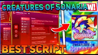 Creatures of Sonaria Script GUI  Hack Auto Farm Auto Eat Aura Kill And More PASTEBIN 2024 [upl. by Nittirb]