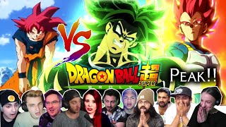 ⚡BROLY VS GOKU amp VEGETA🔥quotThis Blown Their MindsquotREACTION MASHUP PART2 Dragon Ball Super Brolyドラゴンボー [upl. by Cimbura657]