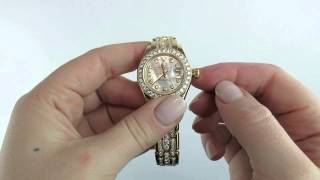 Rolex Lady Datejust Triple Row Diamond Pearlmaster Watch Review [upl. by Roleat782]