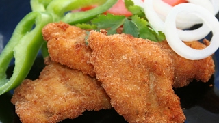 FRIED CHICKEN RECIPE BREAD CRUMBS COATED ENGLISH  Breaded Chicken Breast Tenders aasairasai [upl. by Atiniuq]