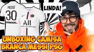 UNBOXING CAMISA PSG BRANCA MESSI 20212022  BRFANS ‹ Nerd Depressivo › [upl. by Enileuqaj279]