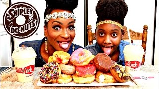 MUKBANG DONUT PARTY amp GIVEAWAY EAT WITH US YUMMYBITESTV [upl. by Lilli]