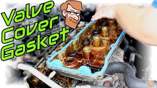 How to Replace a Valve Cover Gasket on a Nissan KA24DE 24L Altima Etc [upl. by Aihsik970]