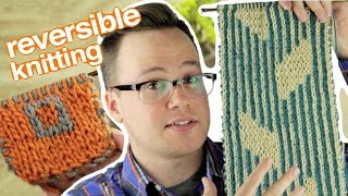 Double Knitting How to Knit a Reversible Scarf [upl. by Foushee]