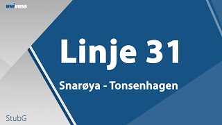 Linje 31 Snarøya  Tonsenhagen [upl. by Arlan]