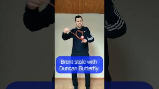 🦋 Brent stole yoyo trick with Duncan Butterfly yoyo shorts [upl. by Lledniw763]