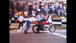 Classic Motorcycle Racing Ralph Bryans rides an exMike Hailwood Honda 6 at Brands Hatch in 1989 [upl. by Helmut]