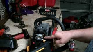 HOMELITE CHAINSAW REPAIR  how to rebuild the carburetor and minor tune up FULL AND UNCUT [upl. by Anemix]