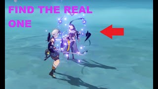 How to ALWAYS find the real Raiden illusion  Raiden Shogun Weekly Boss  Genshin Impact [upl. by Aicened]