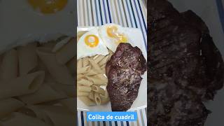 🥩COLITA DE CUADRIL 🥩 con fideos y huevo freidoradeaire [upl. by Ahsemad]