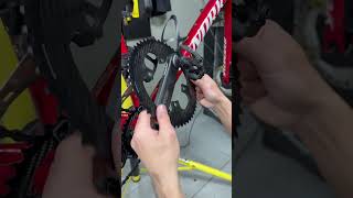 Carbon TI chainrings instalation cycling cyclinglife cyclingshorts cyclingsport bike roadbike [upl. by Alhahs]