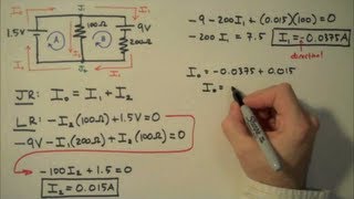 How to Solve a Kirchhoffs Rules Problem  Simple Example [upl. by Khoury]