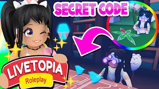 SECRET CODE SOLVED HIDDEN ROOM UNLOCKED in LIVETOPIA Roleplay roblox [upl. by Fortunna]