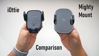 Mighty Mount amp iOttie  Automatic Wireless Car Mount Comparison [upl. by Noryak]