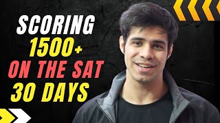 Scoring 1500 on the SAT in 1 month  Complete Plan No Coaching Needed Free Study Material [upl. by Elbon150]