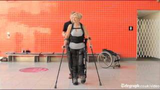 Paraplegic explains how robotic skeleton made her walk again [upl. by Aramaj]