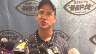 Peyton Manning discusses how the Manning Passing Academy has evolved for different offenses [upl. by Nahguav566]