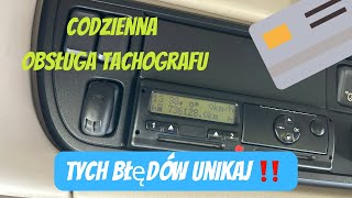 Obsługa tachografu w ciężarówce Unikaj tych błędów‼️ [upl. by Casavant]