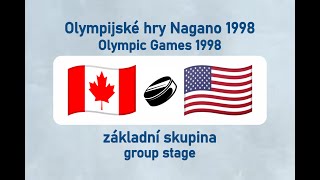 OH Nagano 1998 lední hokej CANUSA základní skupina [upl. by Ellenaej949]