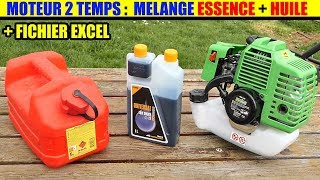 mélange essence huile moteur à 2 temps PARKSIDE LIDL FLORABEST Outil modulable thermique [upl. by Alrac]