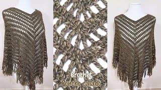 Poncho calado a crochet [upl. by Asim]