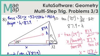 KutaSoftware Geometry MultiStepTrig Problems Part 3 [upl. by Alayne]