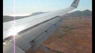 Landing Ryanair B737800 Alghero Italy [upl. by Helve]