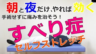 すべり症の痛み・シビレを自分で治すストレッチ！朝と夜だけやれば効く！大阪の整体『西住之江整体院』 [upl. by Htederem]