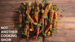 how to make CARAMELIZED OVEN ROASTED CARROTS [upl. by Ailido]