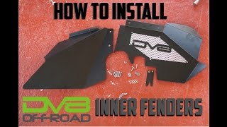 DV8 Front Inner Fenders Install  How to install DV8 Inner Fenders Review Jeep jk [upl. by Particia]