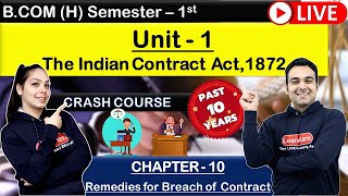 Remedies for Breach of Contract  BCOM Hon Semester 1  Indian Contract Act 1872 Business Laws [upl. by Akemihs109]