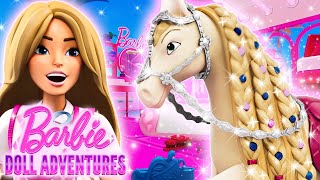 Barbie Doll Adventures  Barbie and Barbies HORSES GET A MAKEOVER at the Salon 🐴 ✂️  S2 E2 [upl. by France]