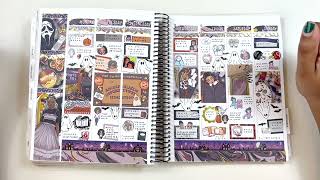 OCTOBER 2023 FLIP THROUGH  SADIES STICKERS 7X9 PLANNER [upl. by Yleme]