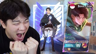 Review Skin AoT Levi Martis Akhirnya Bisa Maenin Character Favorit Gw  Mobile Legends [upl. by Einnahpets443]