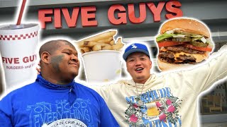 C Mac Tries 5 Guys For The First Time MUST WATCH 😂 [upl. by Ahseiat]