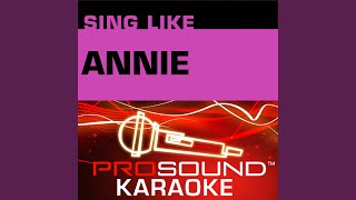 Tomorrow Karaoke Instrumental Track In the Style of Annie [upl. by Everrs]