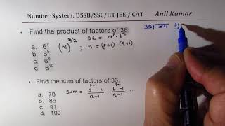 HINDI Product of all the factors Sum of all Factors SHORT CUT Formula DSSB SSC CAT [upl. by Sirah]