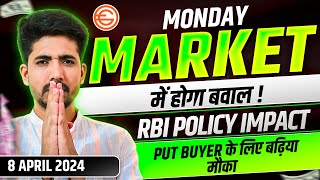 Nifty Prediction and Bank Nifty Analysis for Monday  08 April 2024   Watch out EGO token pump [upl. by Sekoorb157]