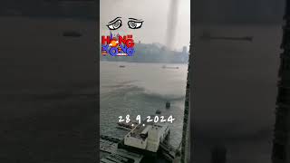 RARE waterspout 水龍捲 竜巻 배수구😮spotted in HK 😮 marked the first recorded since records began in 1959 [upl. by Aube]