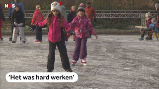 In Winterswijk wordt op natuurijs geschaatst [upl. by Neyrb]